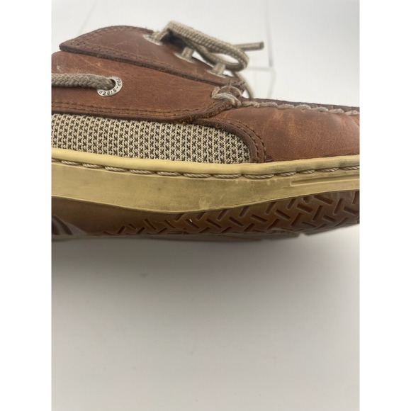 Men's Sperry AO boat deck shoes brown leather sz 10 Top Sider Authentic Original - Picture 11 of 16